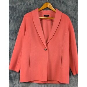 Talbots Double Faced Wool blend Blazer Jacket salmon/coral women's size‎ 16